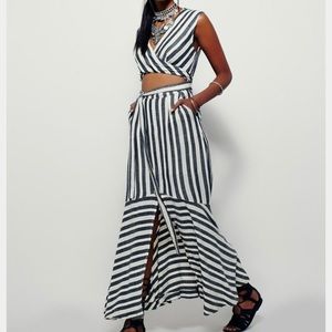 Free People LA Babe Stripe Midi Dress